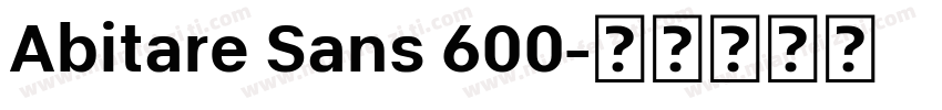 Abitare Sans 600字体转换